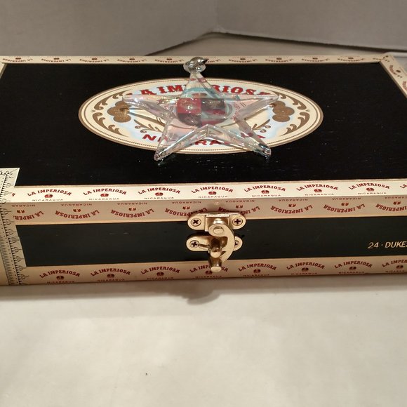 Original Suenos de Saundra Upcycled La Imperiosa Cigar Box Purse "SHINING STAR" - Picture 4 of 15